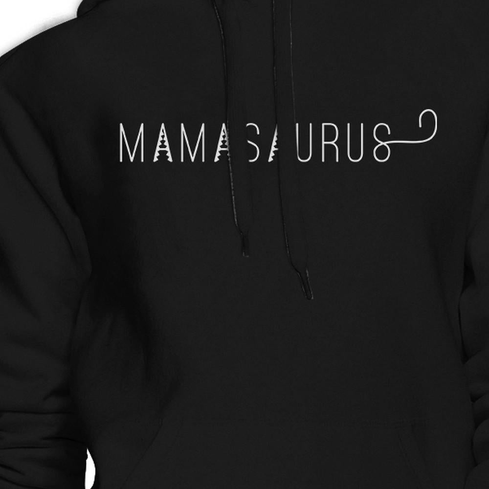 Mamasaurus Black Unisex Simple Design Cute Hoodie For Boys Mom