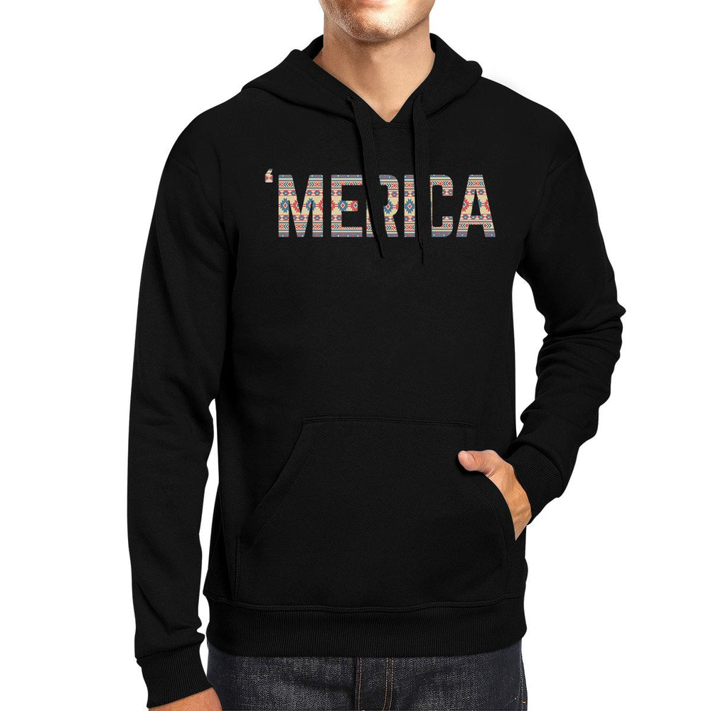 'Merica Unique Tribal Pattern Pullover Hoodie For 4th Of July