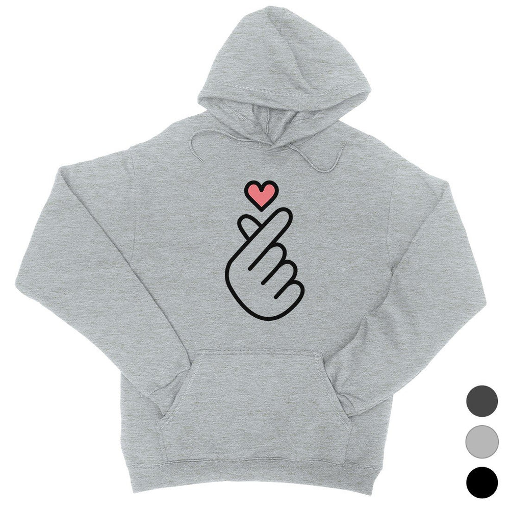 365 Printing Finger Heart Womens Korean Finger Heart Hooded Sweatshirt Gift