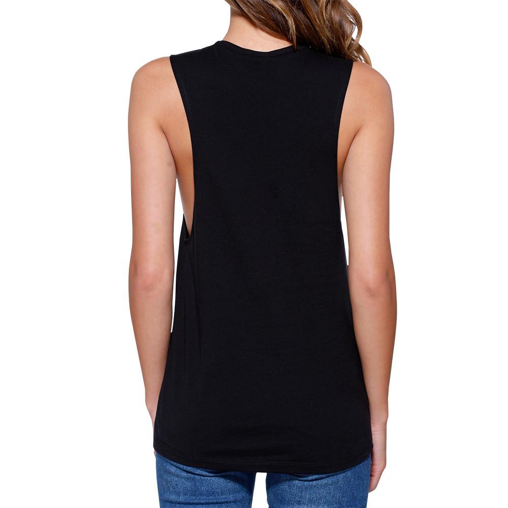 Sleeveless Fell Off Work Out Muscle Tee Women's Gym Sleeveless Tank