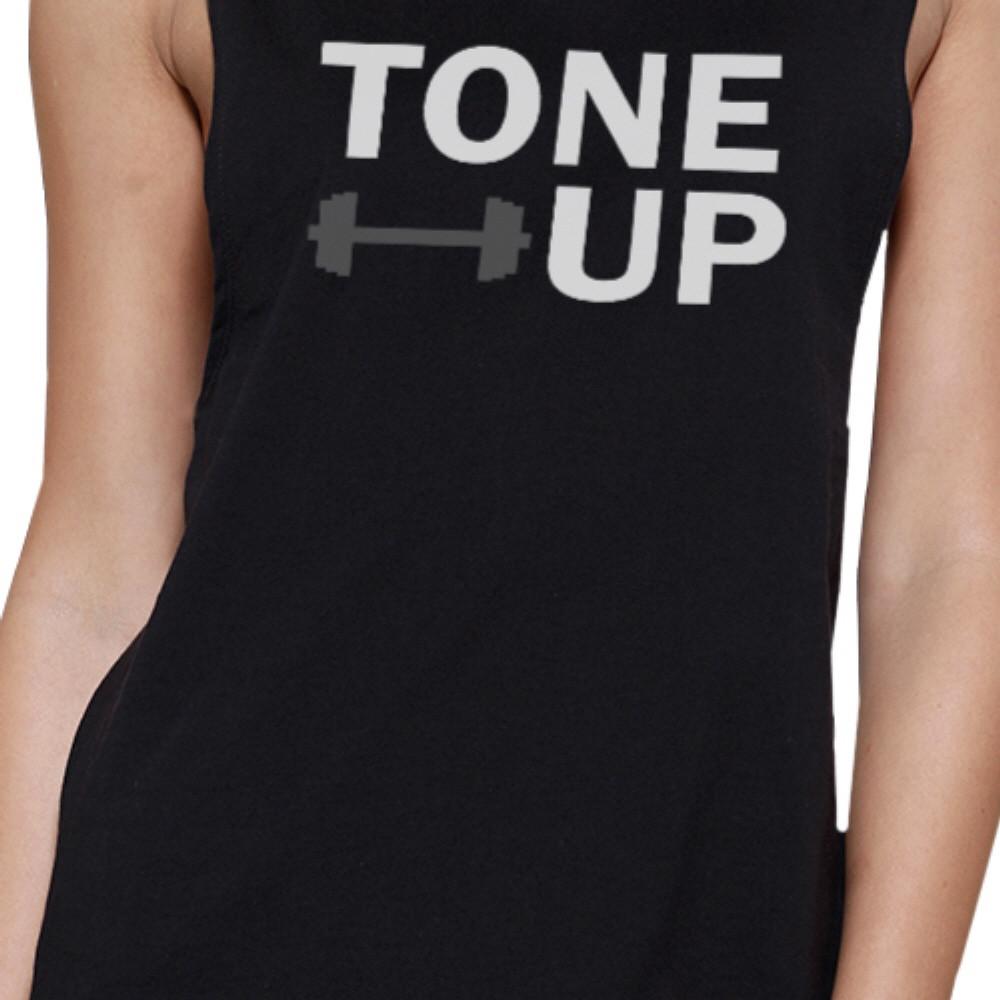 Tone Up Black Muscle Tank Top Fitness Sleeveless Muscle T-shirt