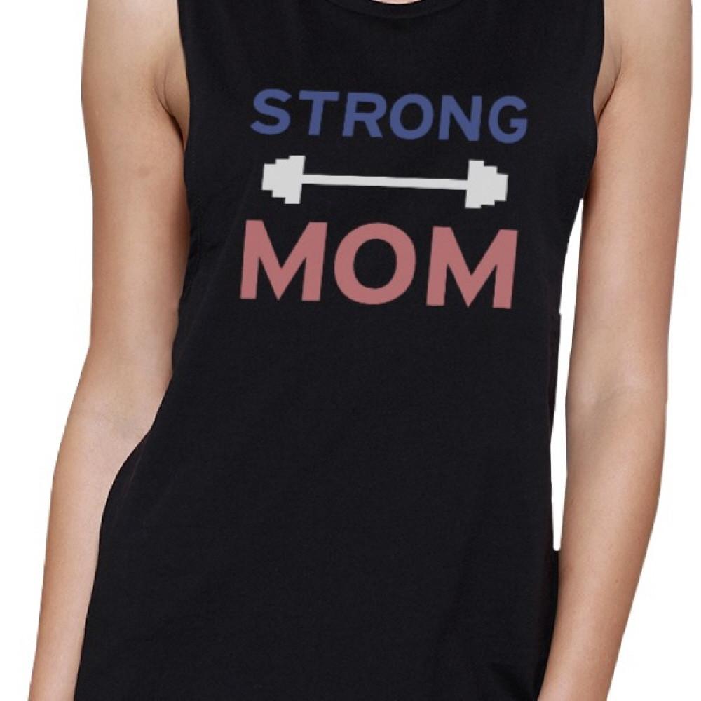 Strong Mom Muscle Tee Work Out Sleeveless Tank Top Gift For Mom