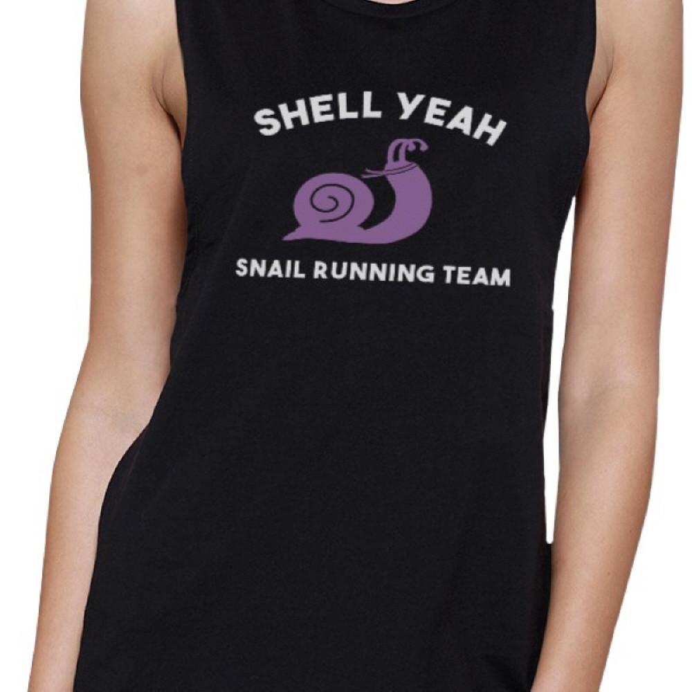 Shell Yeah Muscle Tee Work Out Sleeveless Shirt Funny Gym Shirt