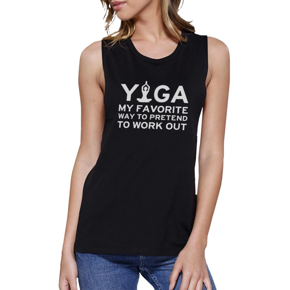 Yoga Pretend To Work Out Muscle Tee Cute Yoga Work Out Tank Top