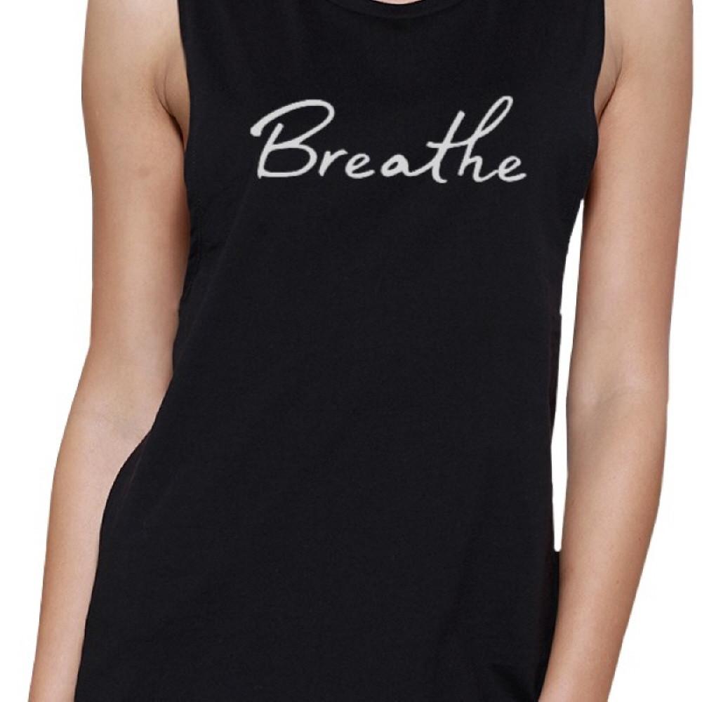 Breath Muscle Tee Work Out Sleeveless Shirt Cute Yoga T-shirt