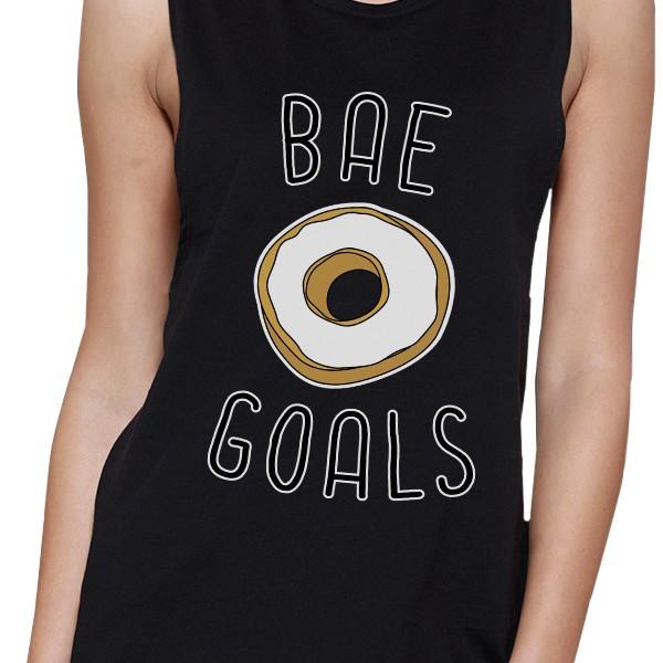 Bae Goals Women's Black Muscle Top Cute Graphic Shirts For Couples