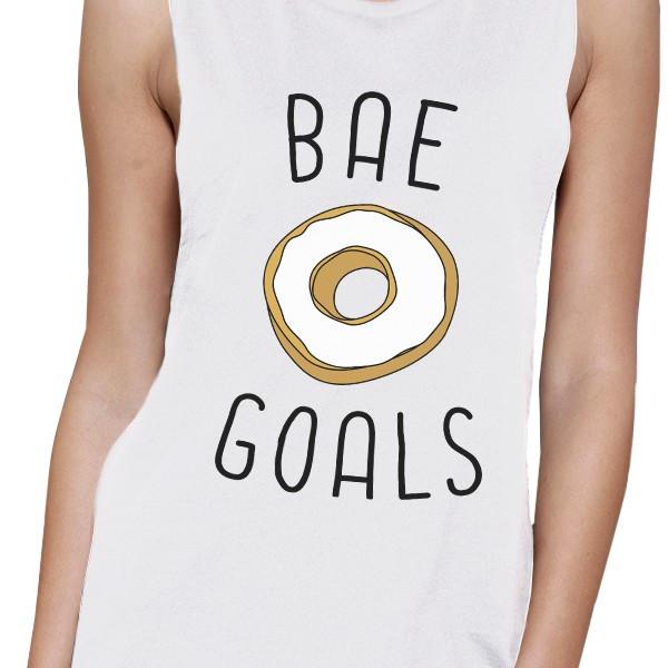 Bae Goals Women's White Muscle Top Cute Graphic Shirts For Couples