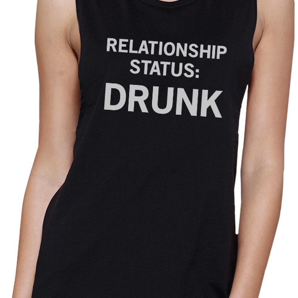 Relationship Status Women's Black Muscle Tank Top Funny Gift Ideas