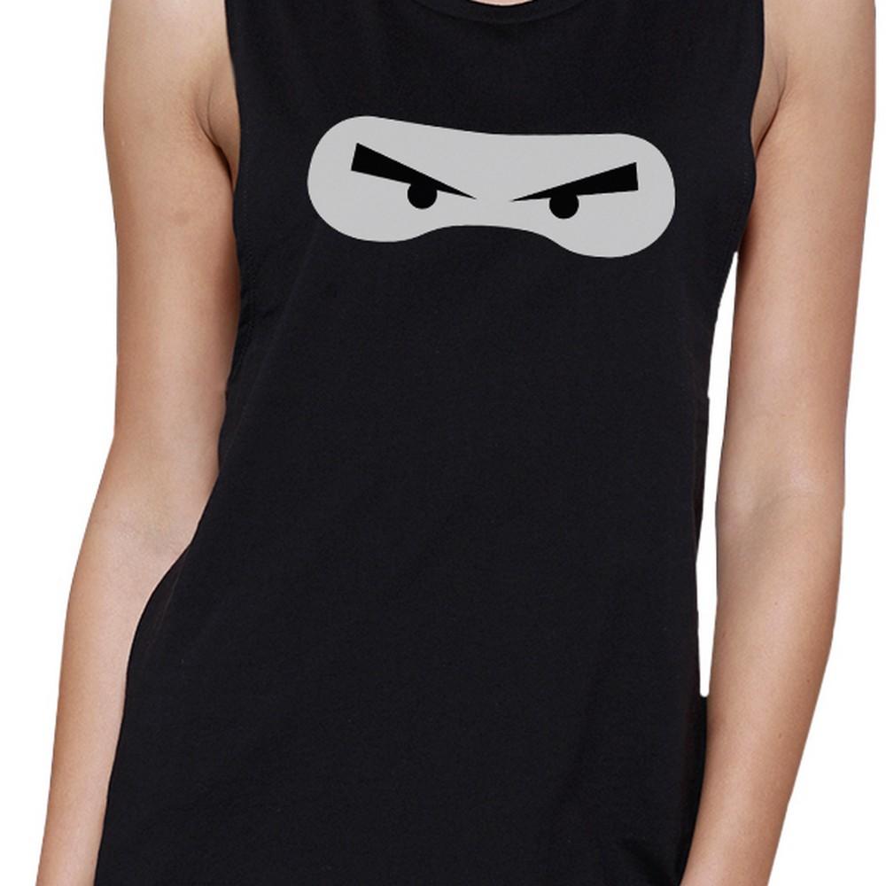 Ninja Eyes Womens Black Muscle Top