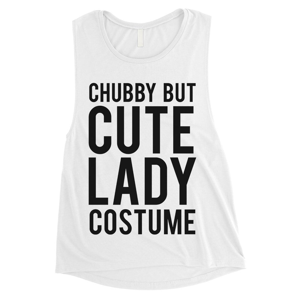 Chubby But Cute Lady Costume Womens Muscle Shirt