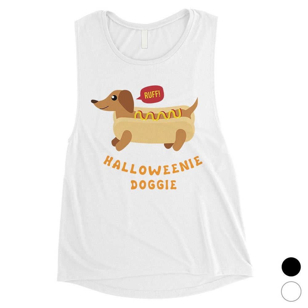 Halloweenie Doggie Womens Muscle Shirt