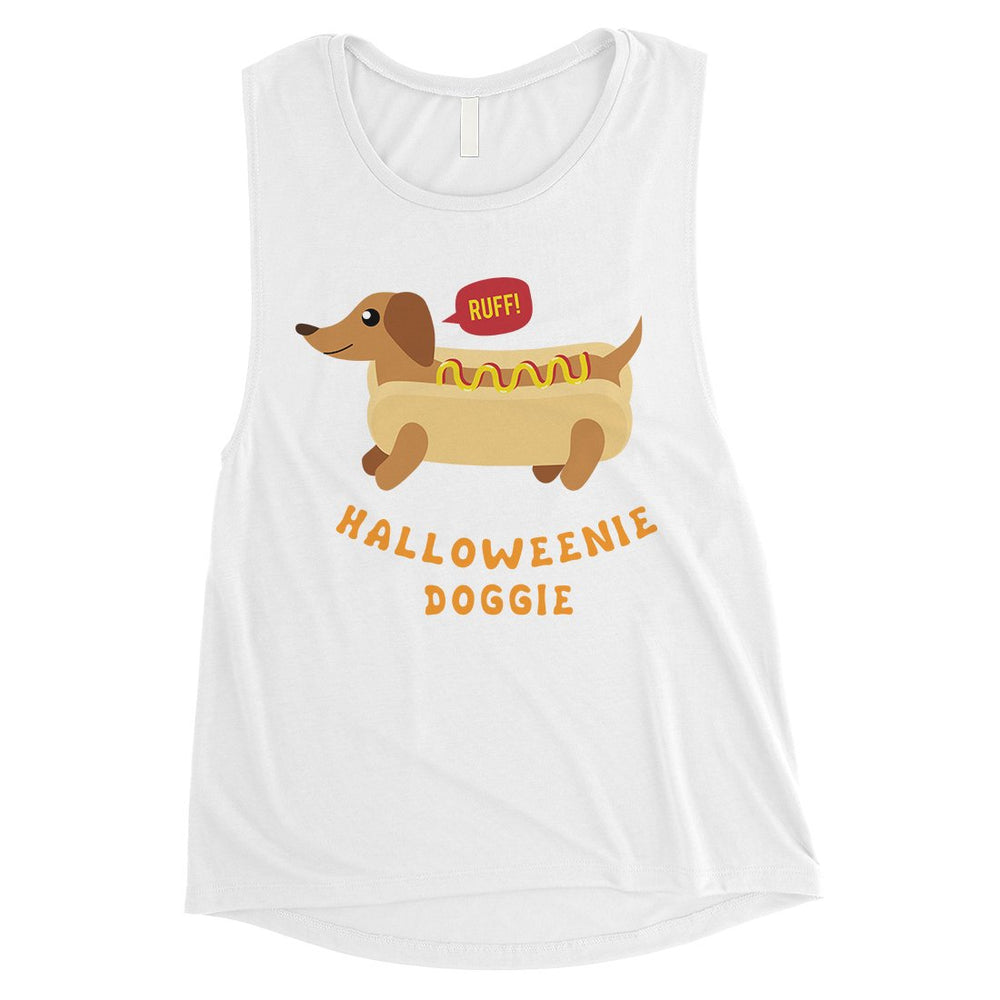 Halloweenie Doggie Womens Muscle Shirt