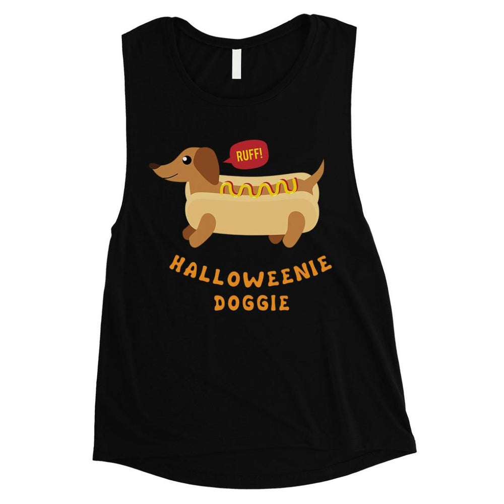 Halloweenie Doggie Womens Muscle Shirt