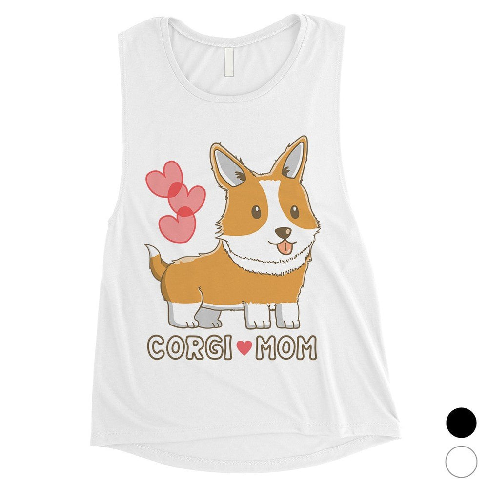 Corgi Mom Womens Muscle Shirt Cute Anniversary Gift For Corgi Moms