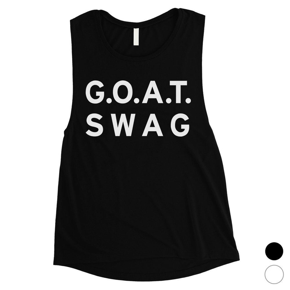 365 Printing GOAT Swag Womens Funny Strong Saying Respectful Muscle Shirt Gift