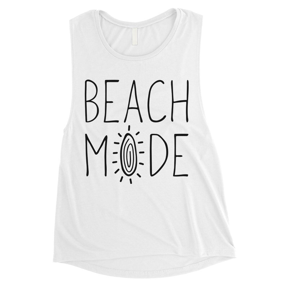 365 Printing Beach Mode Womens Relax Serene Mood Summer Vacation Muscle Shirt