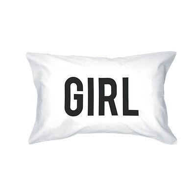 Bold Statement Pillowcases 300T-Count Standard Size 21 x 30 - Girl Relax