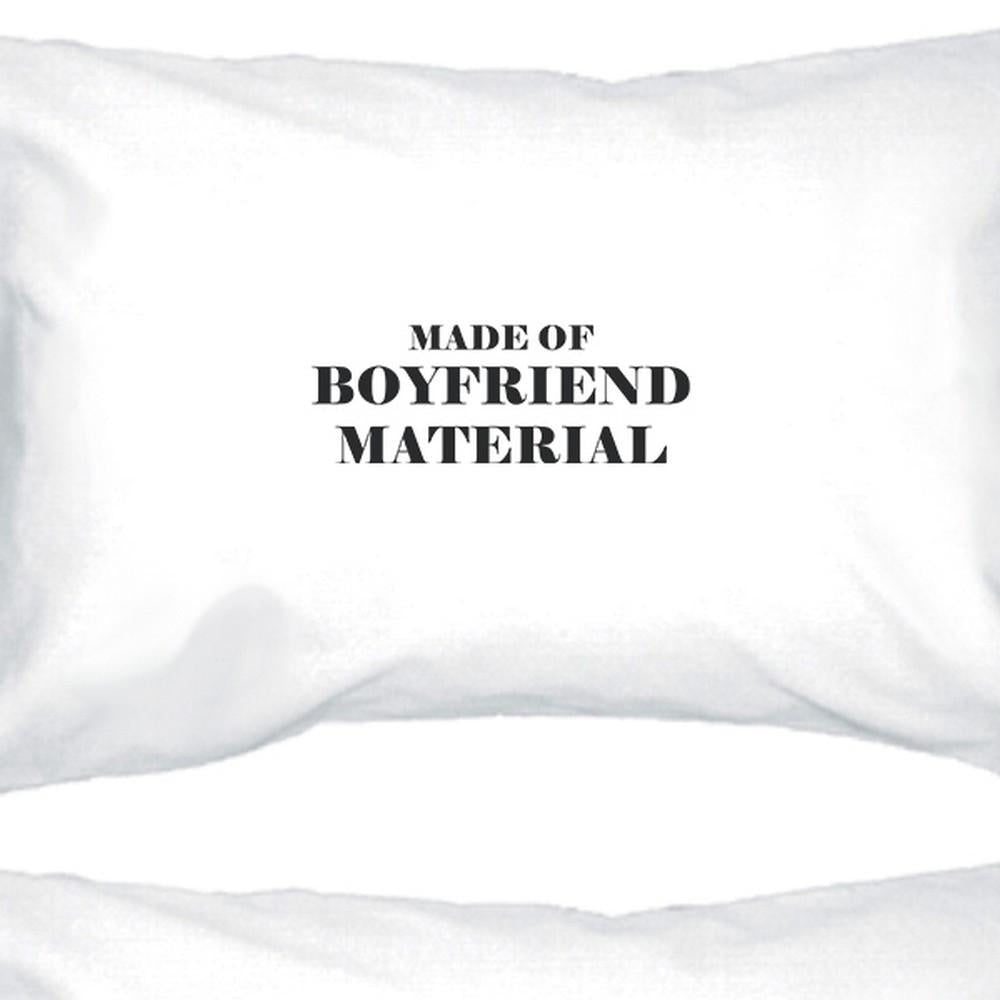 Boyfriend Material 100 Cotton Pillow Case Cute Gift Idea For Couple