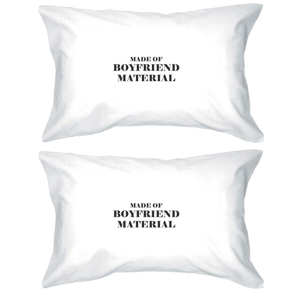 Boyfriend Material 100 Cotton Pillow Case Cute Gift Idea For Couple
