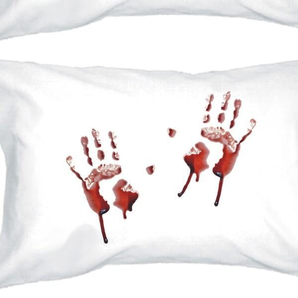 Bloody Handprints White Pillowcases