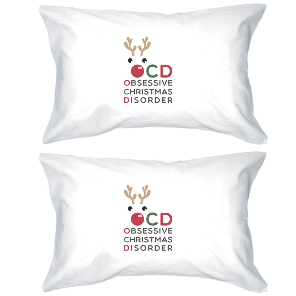 Rudolph OCD Pillowcases Standard Size Christmas Gift Pillow Covers