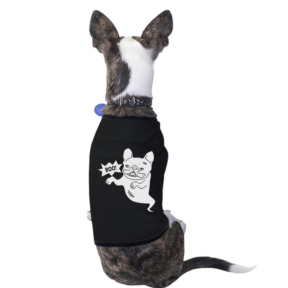 Boo French Bulldog Ghost Pets Black Shirt