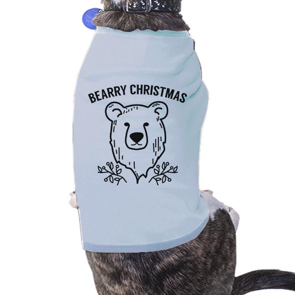 Bearry Christmas Bear Pets Sky Blue Shirt