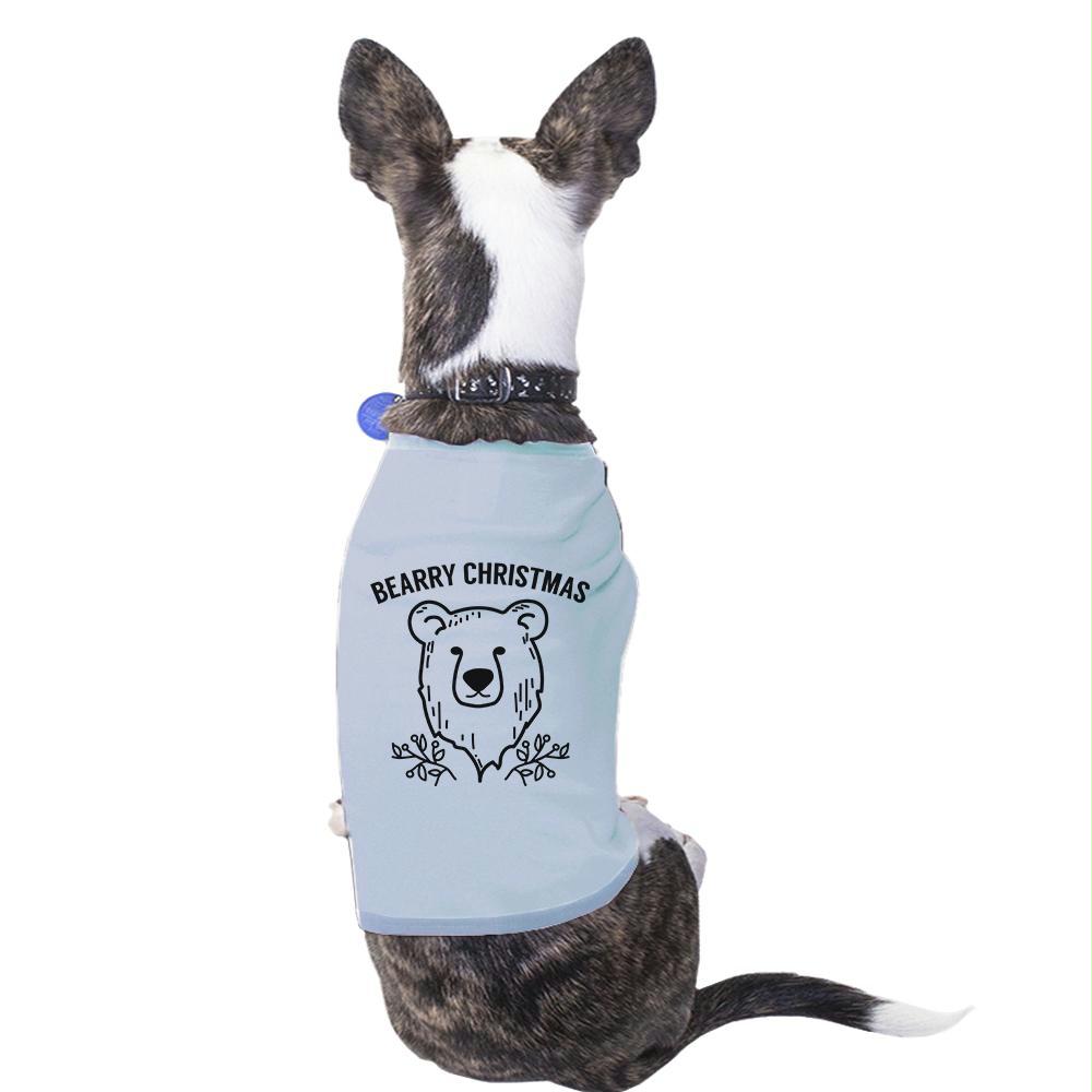 Bearry Christmas Bear Pets Sky Blue Shirt