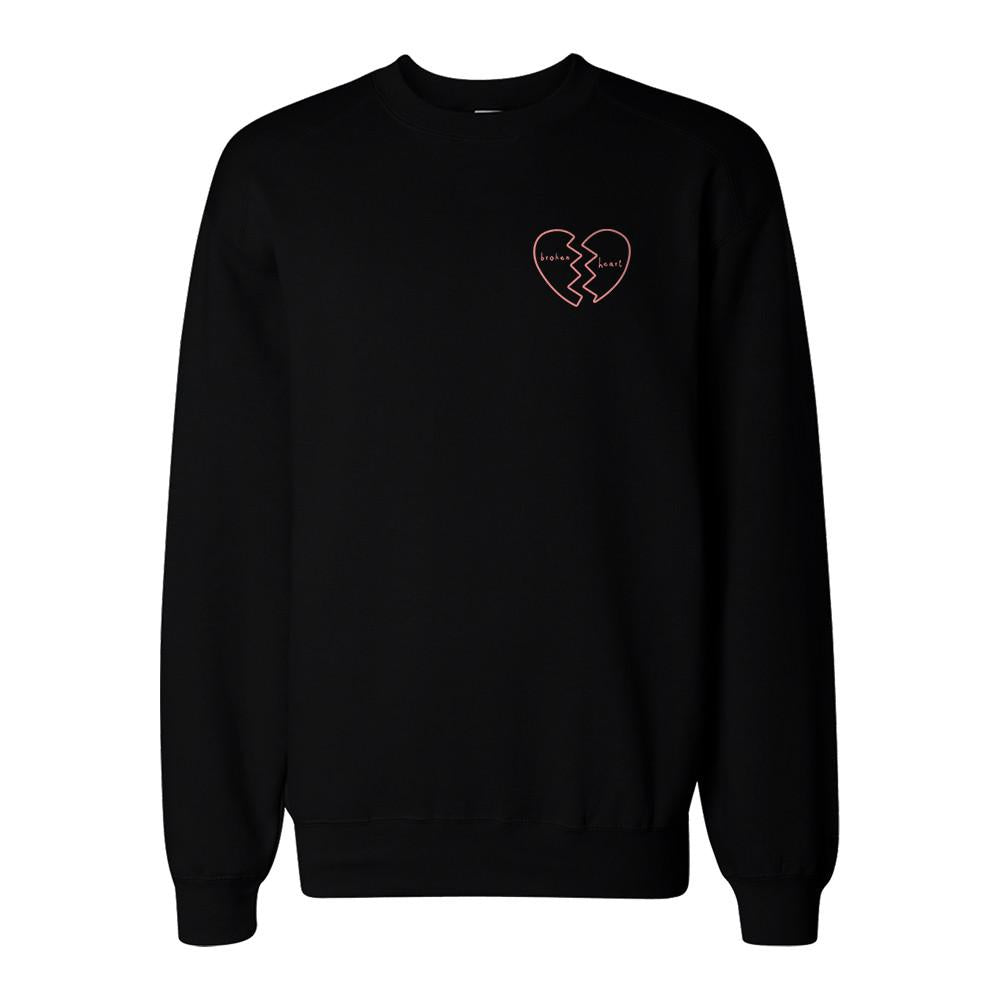 Broken Heart Pocket Print Sweatshirt Back To School Unisex Sweat Shirt