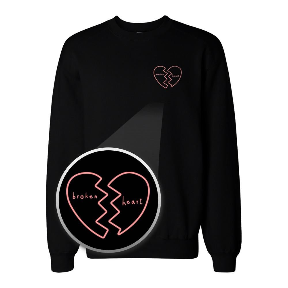 Broken Heart Pocket Print Sweatshirt Back To School Unisex Sweat Shirt