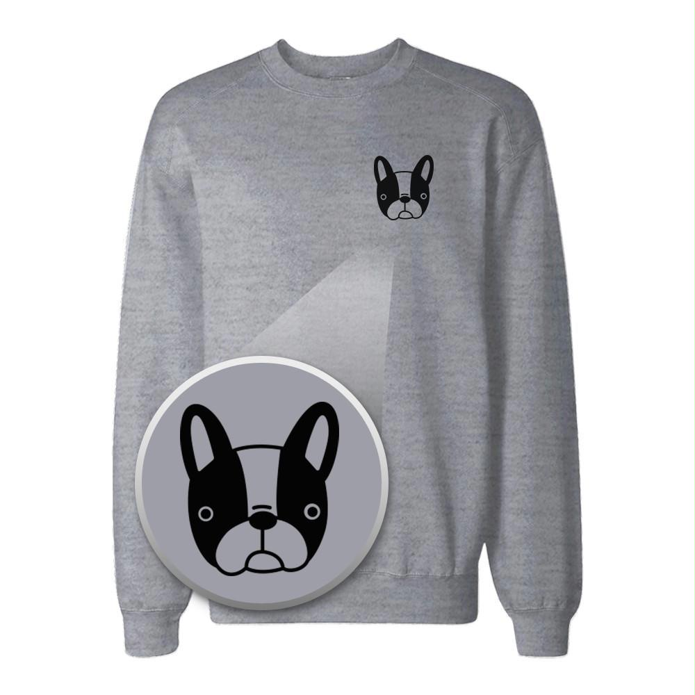 French Bulldog Pocket Print Sweatshirt Back To School Sweat Shirt