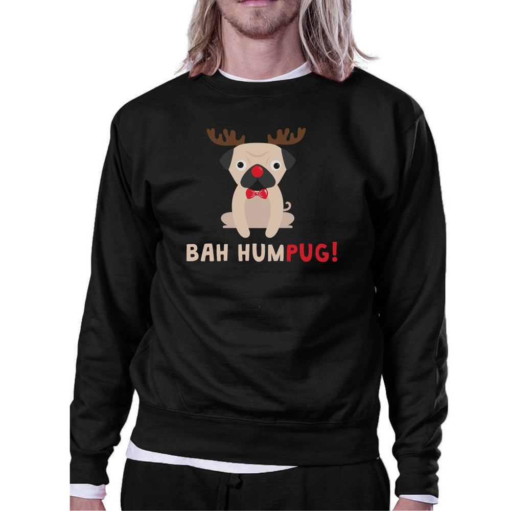 Bah Humpug Sweatshirt Cute Christmas Pullover Fleece For Pug Owner