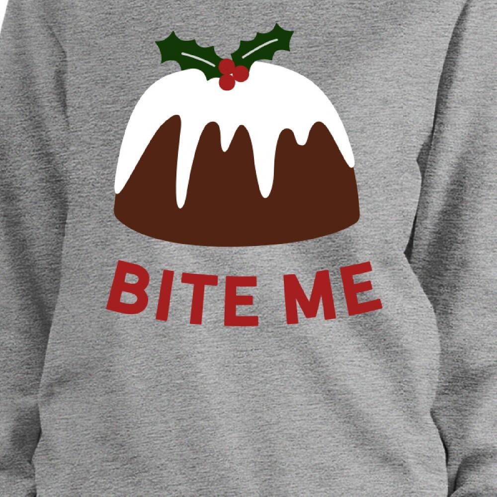 Bite Me Sweatshirt Funny Holiday Gifts Pullover Fleece Sweater