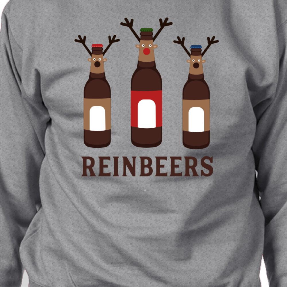 ReinBeers Sweatshirt Funny Holiday Gifts Pullover Fleece Sweater