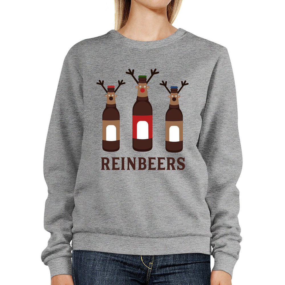 ReinBeers Sweatshirt Funny Holiday Gifts Pullover Fleece Sweater