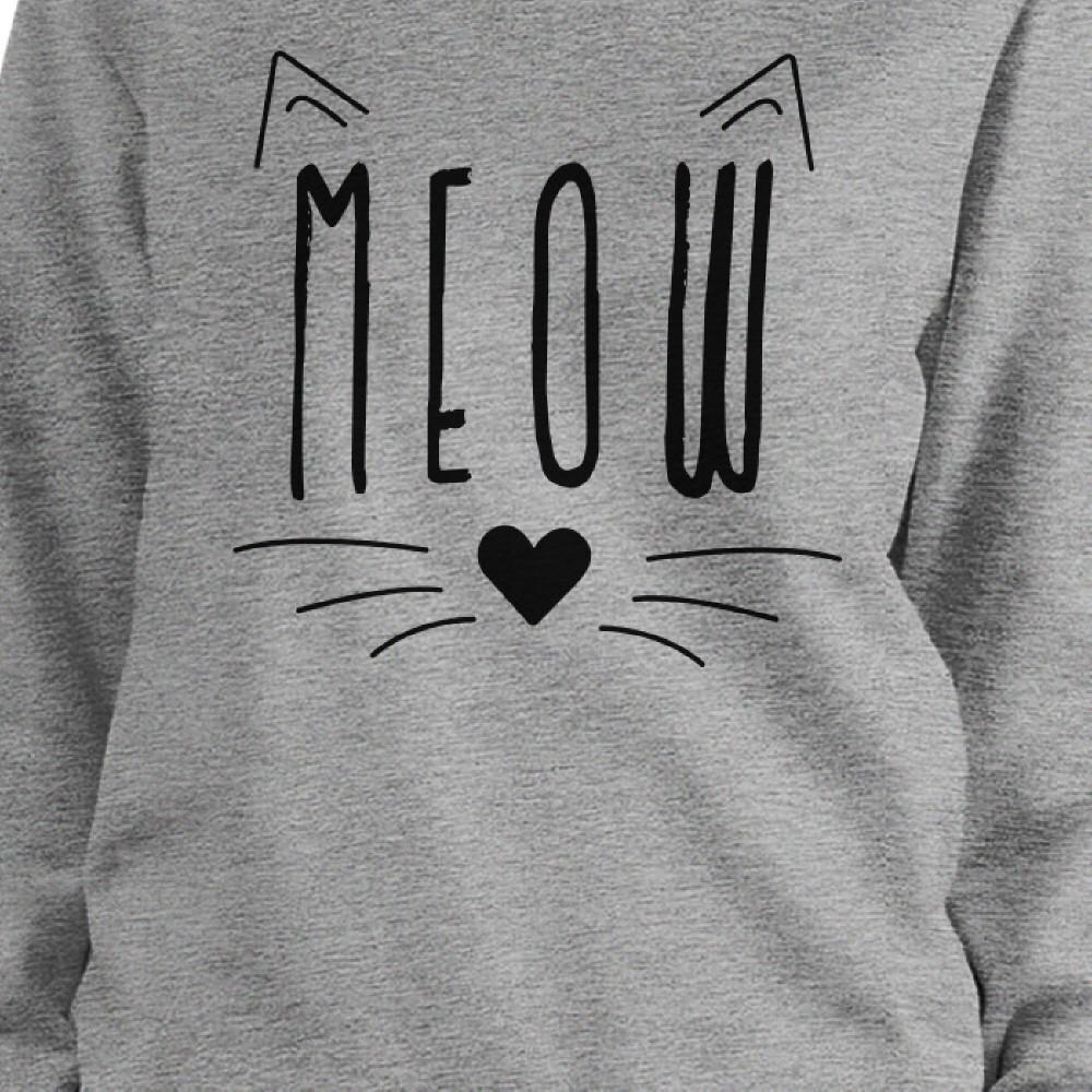Meow Sweatshirt Cute Back To School Pullover Fleece Sweater