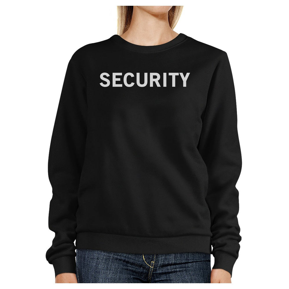 Security Black Sweatshirt Work Out Pullover Fleece Sweatshirts