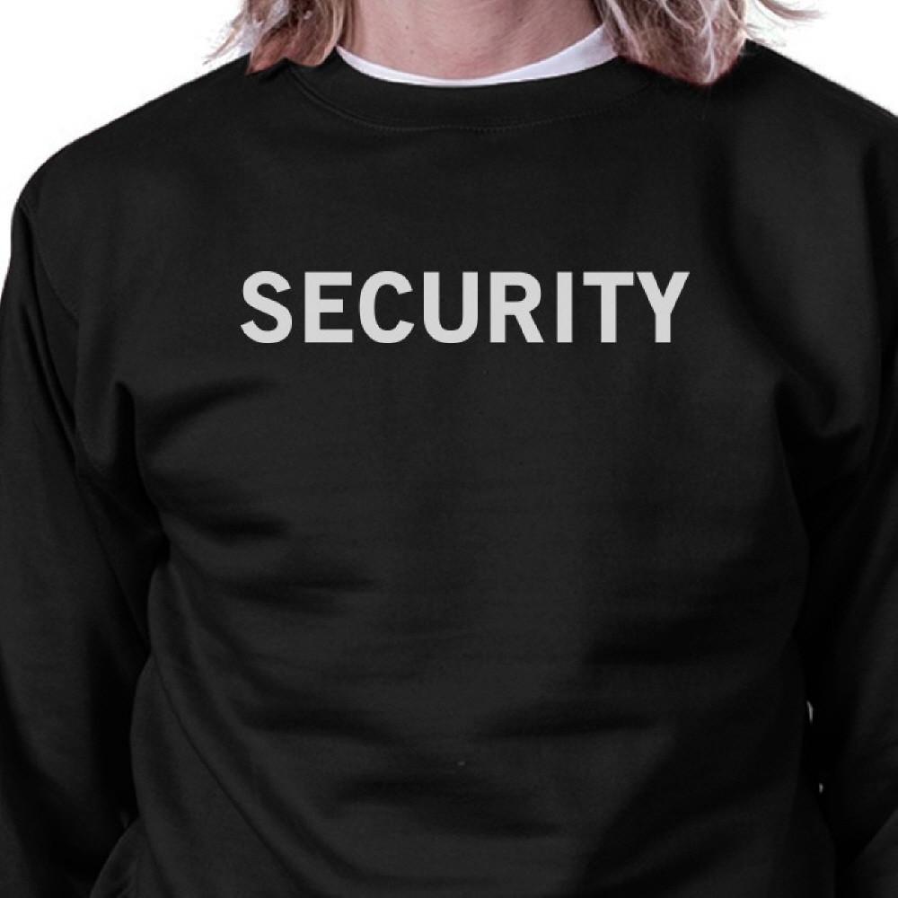 Security Black Sweatshirt Work Out Pullover Fleece Sweatshirts