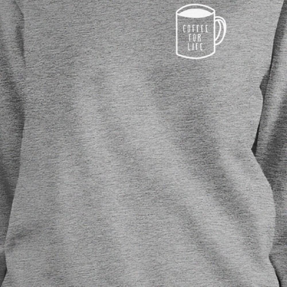 Coffee For Life Unisex Black Sweatshirt For Coffee Lovers Gift Idea