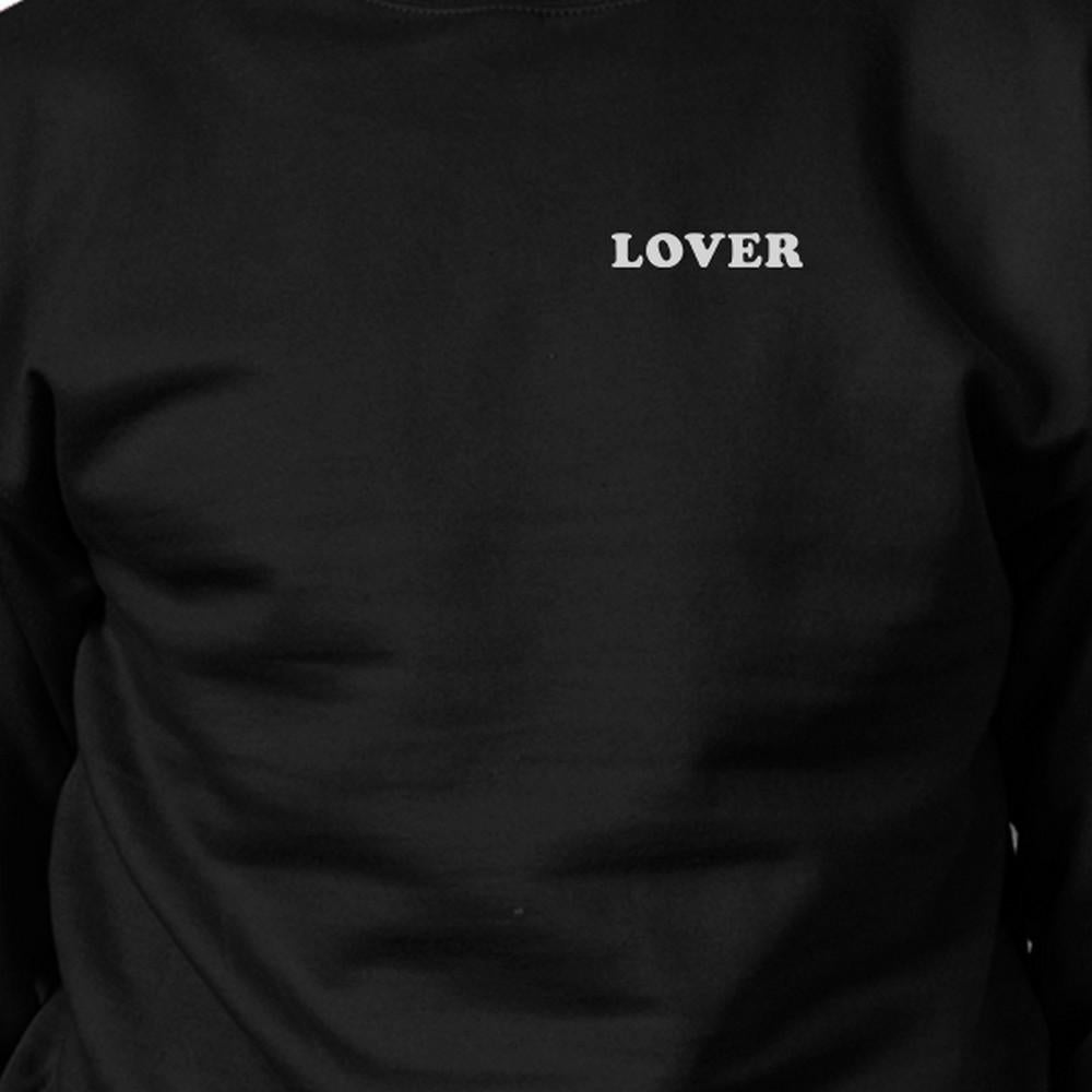 Lover Unisex Black Graphic Sweatshirt Gift Ideas For Valentines Day