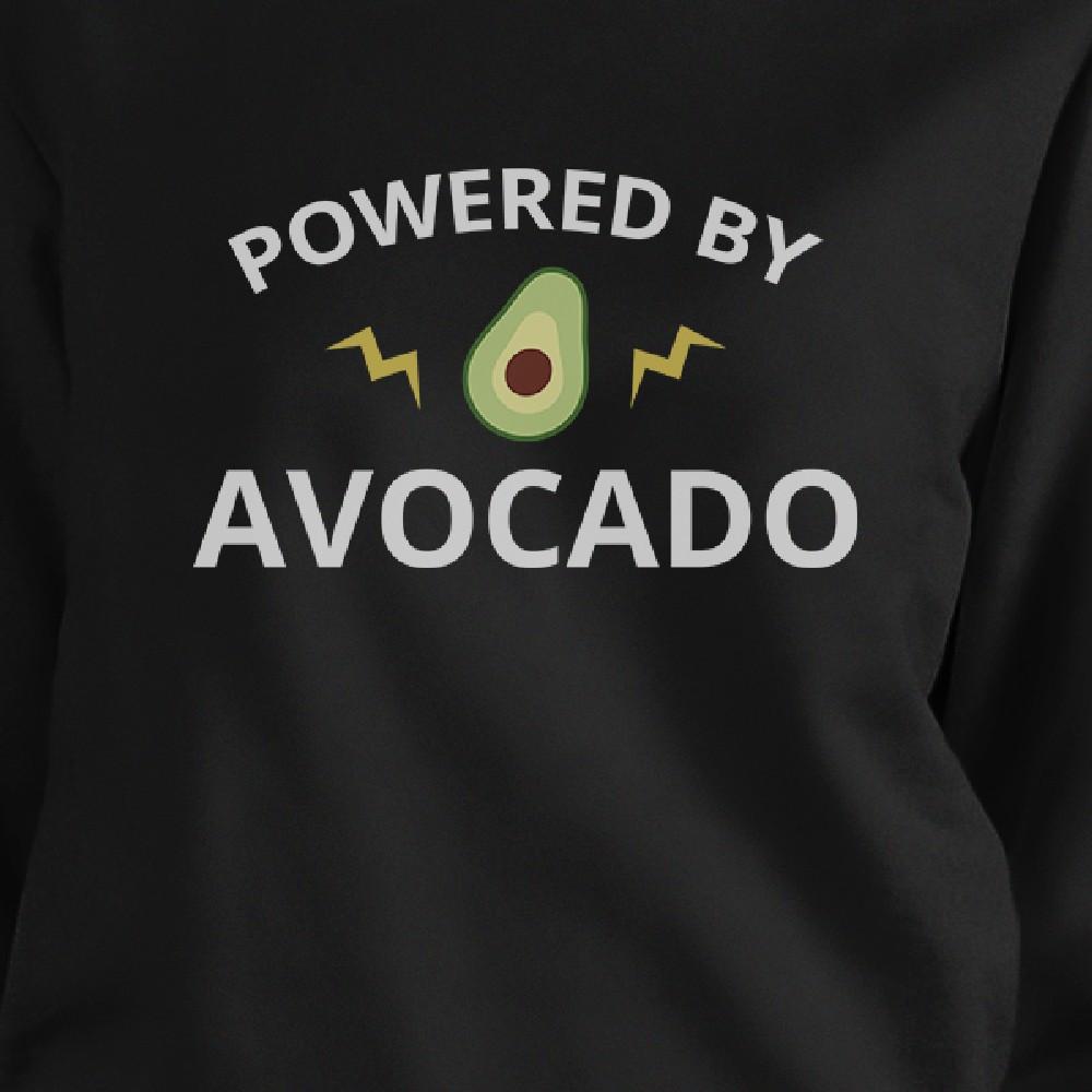 Powered By Avocado Black Sweatshirt Gift Ideas For Avocado Lovers