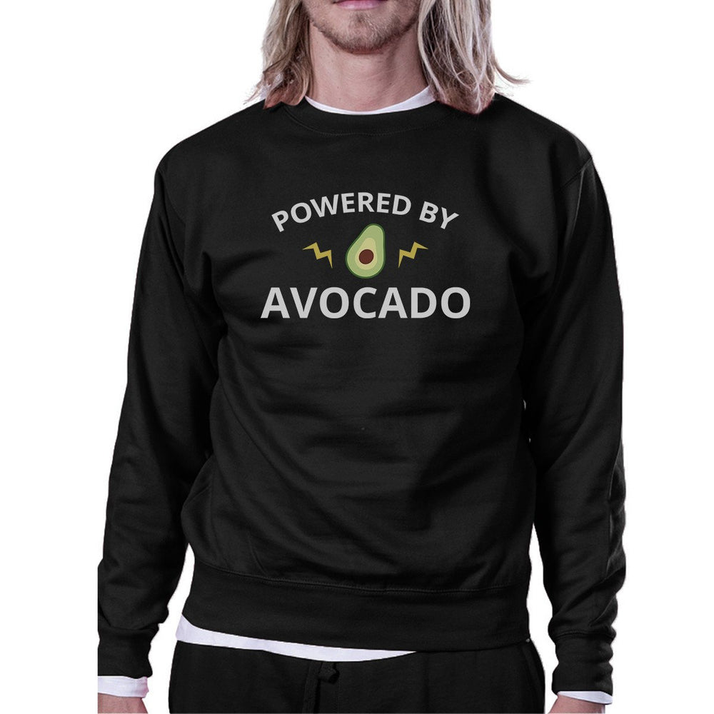 Powered By Avocado Black Sweatshirt Gift Ideas For Avocado Lovers