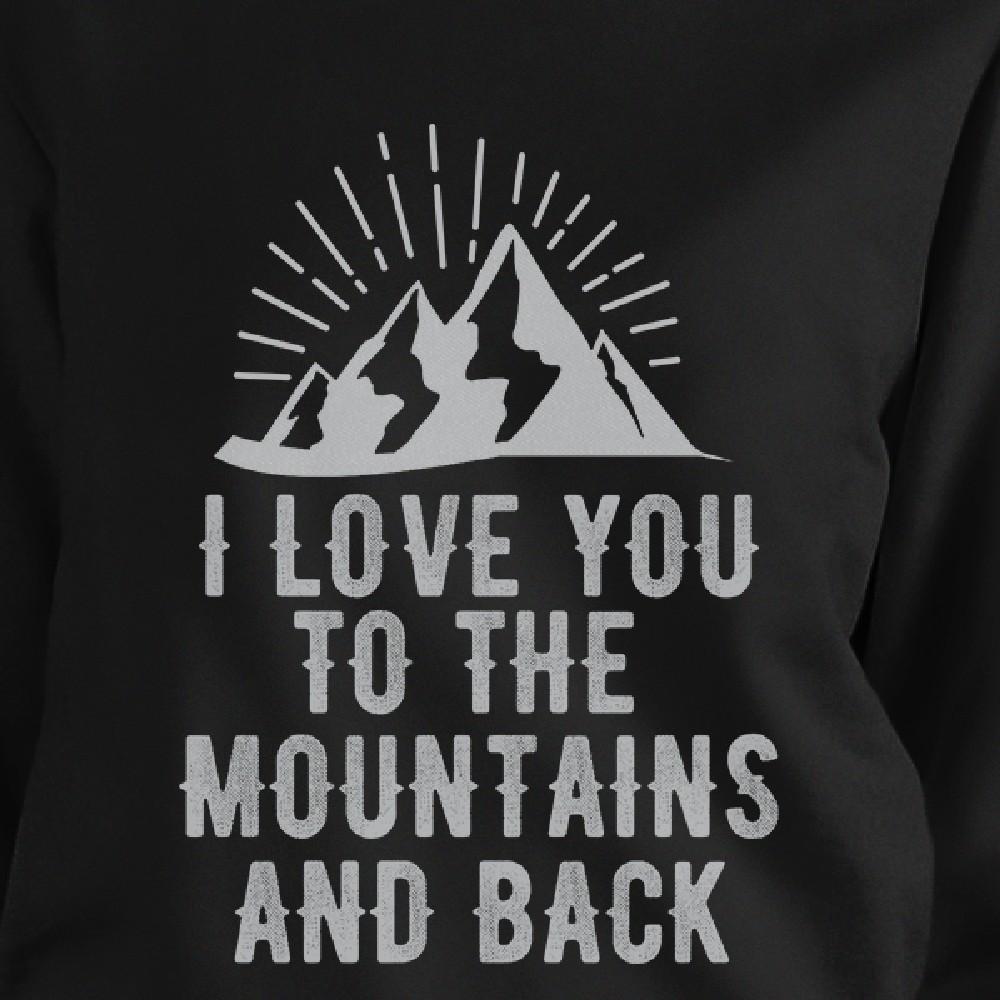 Mountain And Back Black Graphic Sweatshirt Cute Gift For Couples