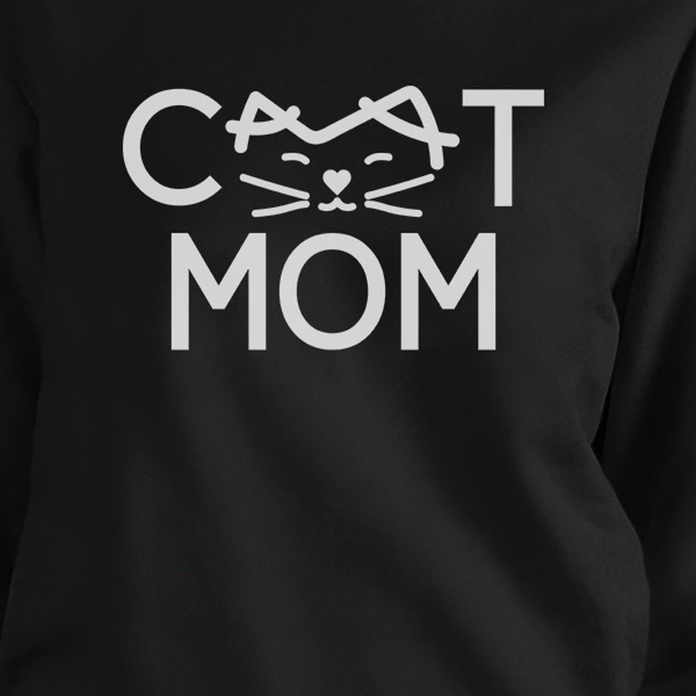 Cat Mom Black Unisex Pullover Sweatshirt Gift Ideas For Cat Lovers