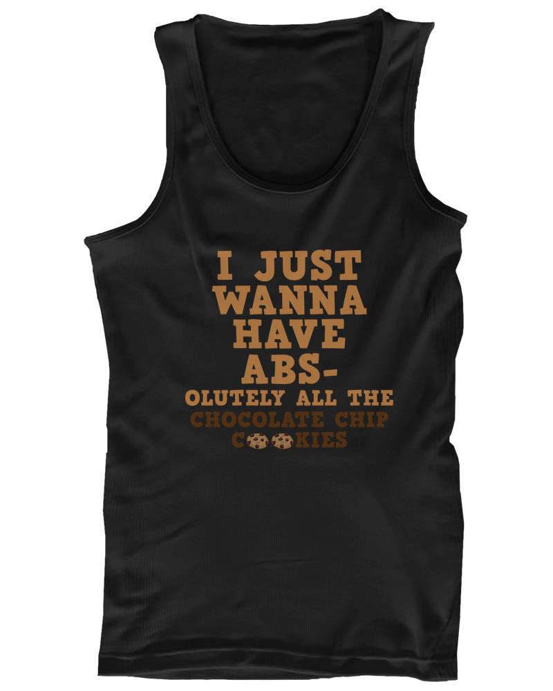 Funny Design Workout Tank Top - Absolutely All the Chocolate Chip Cookies