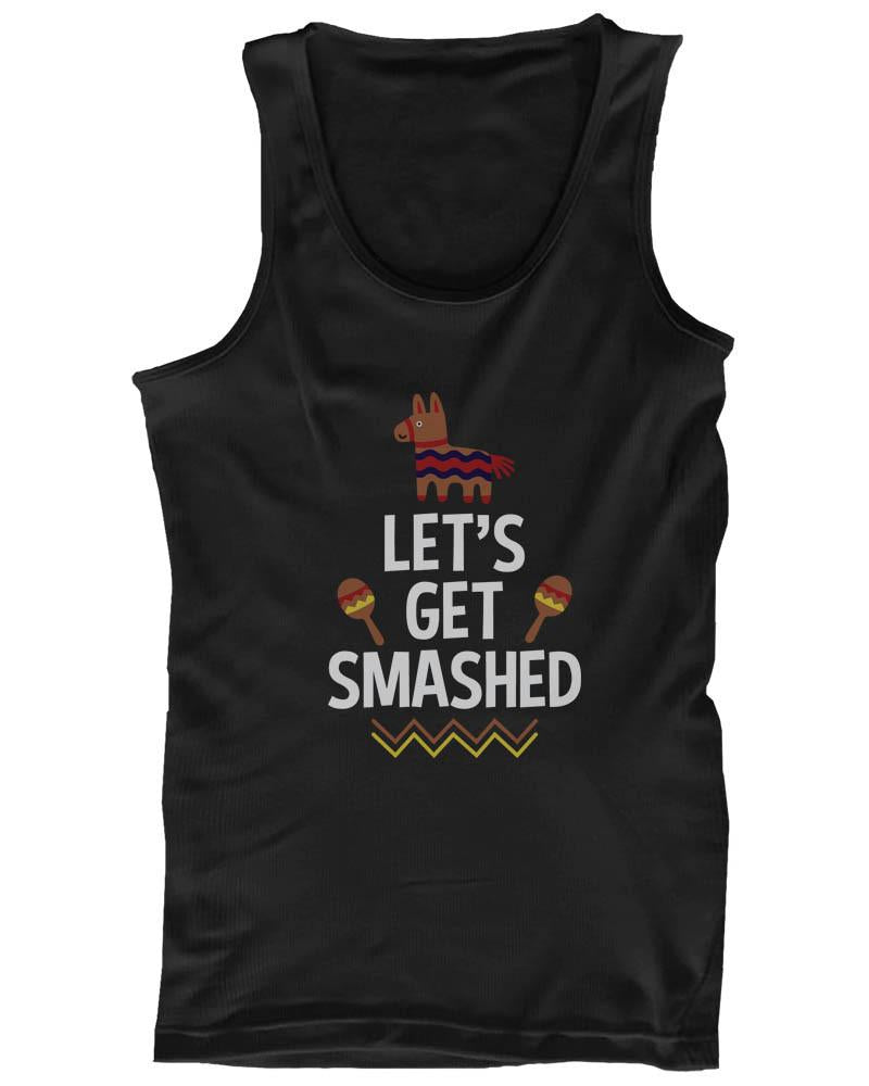 Women's Funny Statement Design Tank Top - Let's Get Smashed