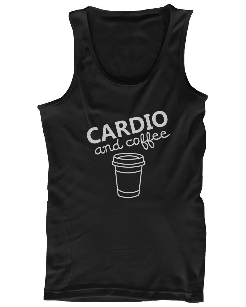 Cardio and coffee Women’s Workout Tank Top Gym Tank Sleeveless Top for lady