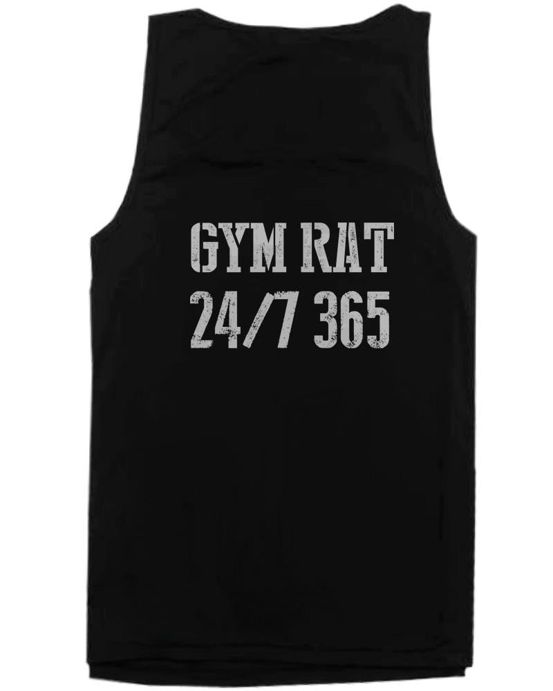 Gym Rat 24/7 365 Back Print Men's Workout Tank Top Sleeveless Sports Tanks