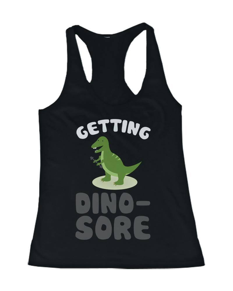 Getting Dino-Sore Women's Work Out Tank Top Cute Sports Sleeveless Tank