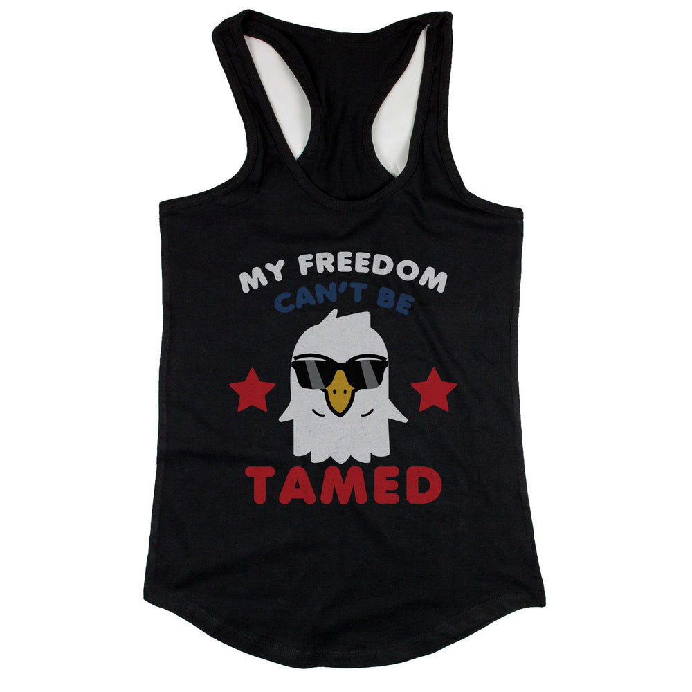 My Freedom Cannot be Tamed Cute Eagle Womens Tank Top for Independence Day